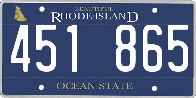 RI license plate 451865