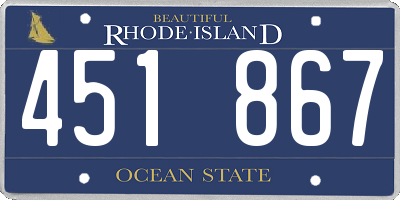 RI license plate 451867