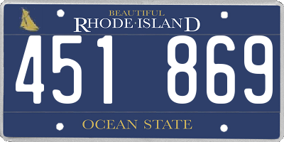 RI license plate 451869