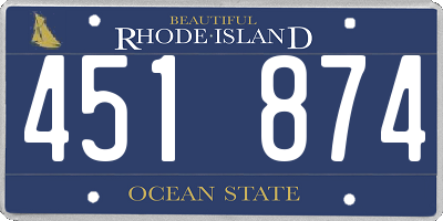 RI license plate 451874