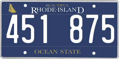 RI license plate 451875