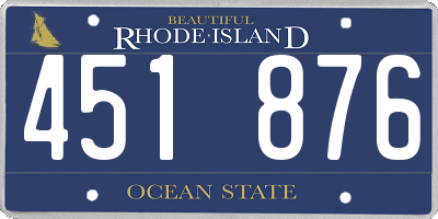 RI license plate 451876