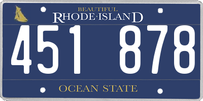 RI license plate 451878