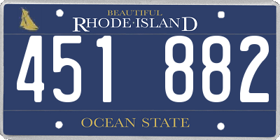 RI license plate 451882