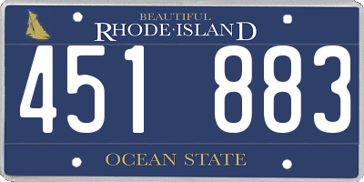 RI license plate 451883
