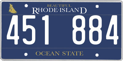 RI license plate 451884