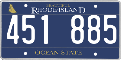 RI license plate 451885