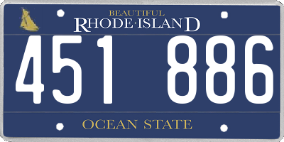 RI license plate 451886