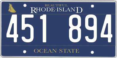 RI license plate 451894
