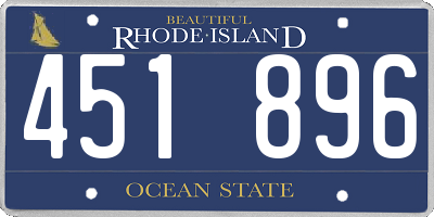 RI license plate 451896