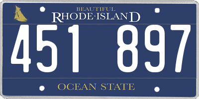 RI license plate 451897