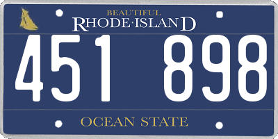 RI license plate 451898