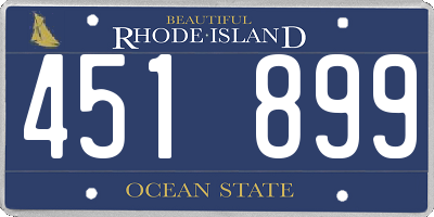 RI license plate 451899