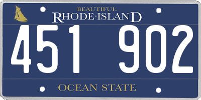 RI license plate 451902