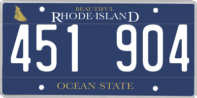 RI license plate 451904