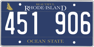 RI license plate 451906