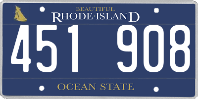 RI license plate 451908