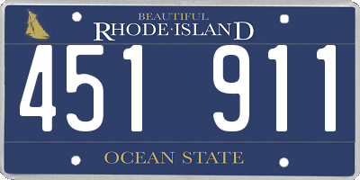 RI license plate 451911