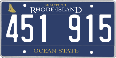 RI license plate 451915