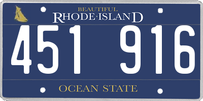 RI license plate 451916