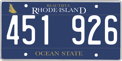 RI license plate 451926