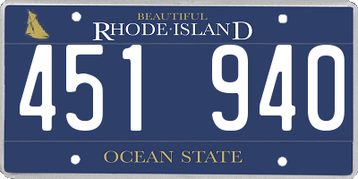 RI license plate 451940