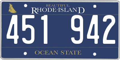 RI license plate 451942
