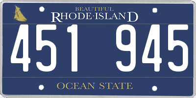 RI license plate 451945