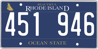 RI license plate 451946