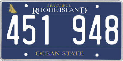 RI license plate 451948