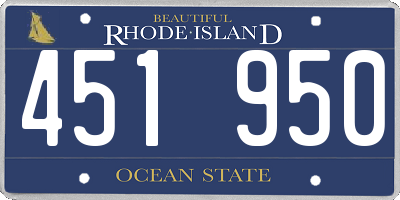 RI license plate 451950
