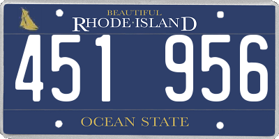 RI license plate 451956