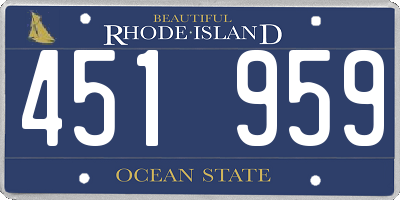 RI license plate 451959