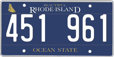 RI license plate 451961