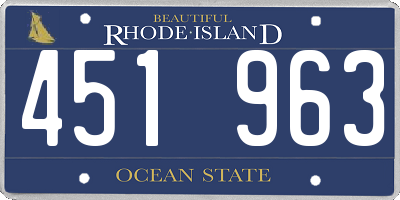 RI license plate 451963