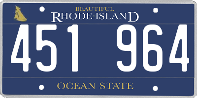 RI license plate 451964