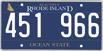 RI license plate 451966