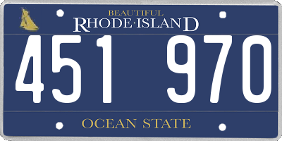 RI license plate 451970