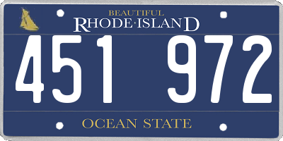 RI license plate 451972