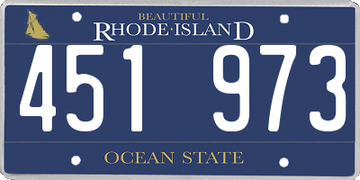 RI license plate 451973