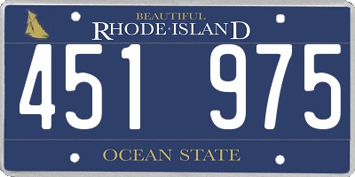 RI license plate 451975
