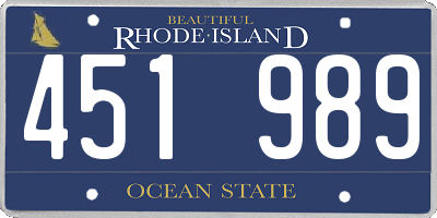 RI license plate 451989