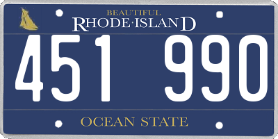 RI license plate 451990