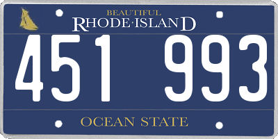 RI license plate 451993