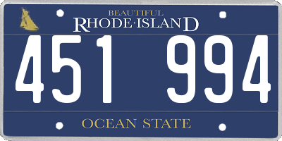 RI license plate 451994