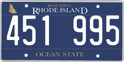 RI license plate 451995