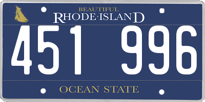 RI license plate 451996