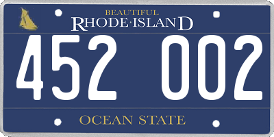 RI license plate 452002