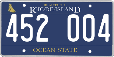 RI license plate 452004