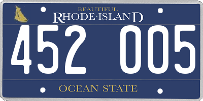 RI license plate 452005